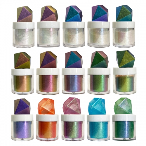 Chameleon Mica Powder set, Color Shift Pigment Powder kit for Epoxy ...
